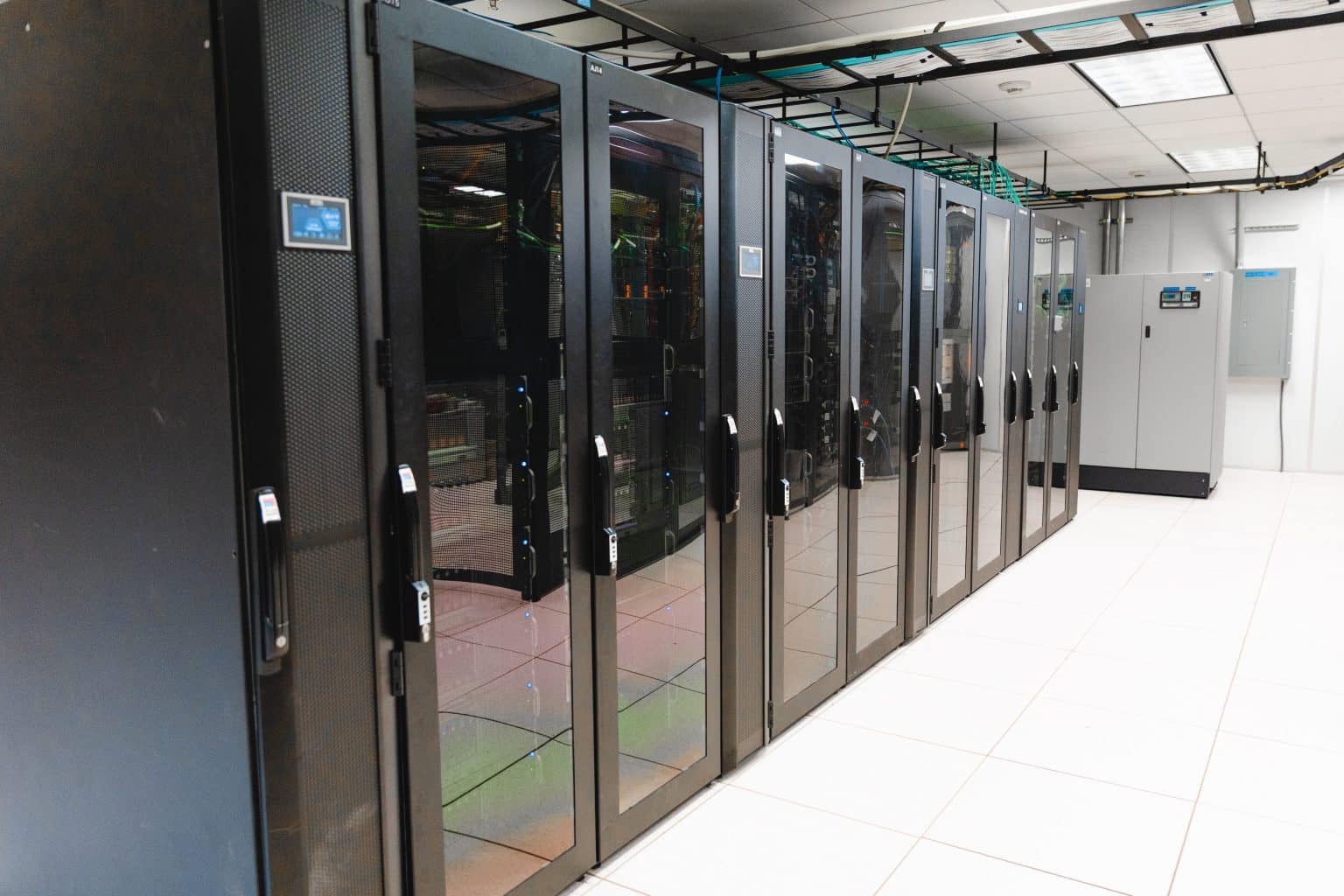 Server racks in a data center