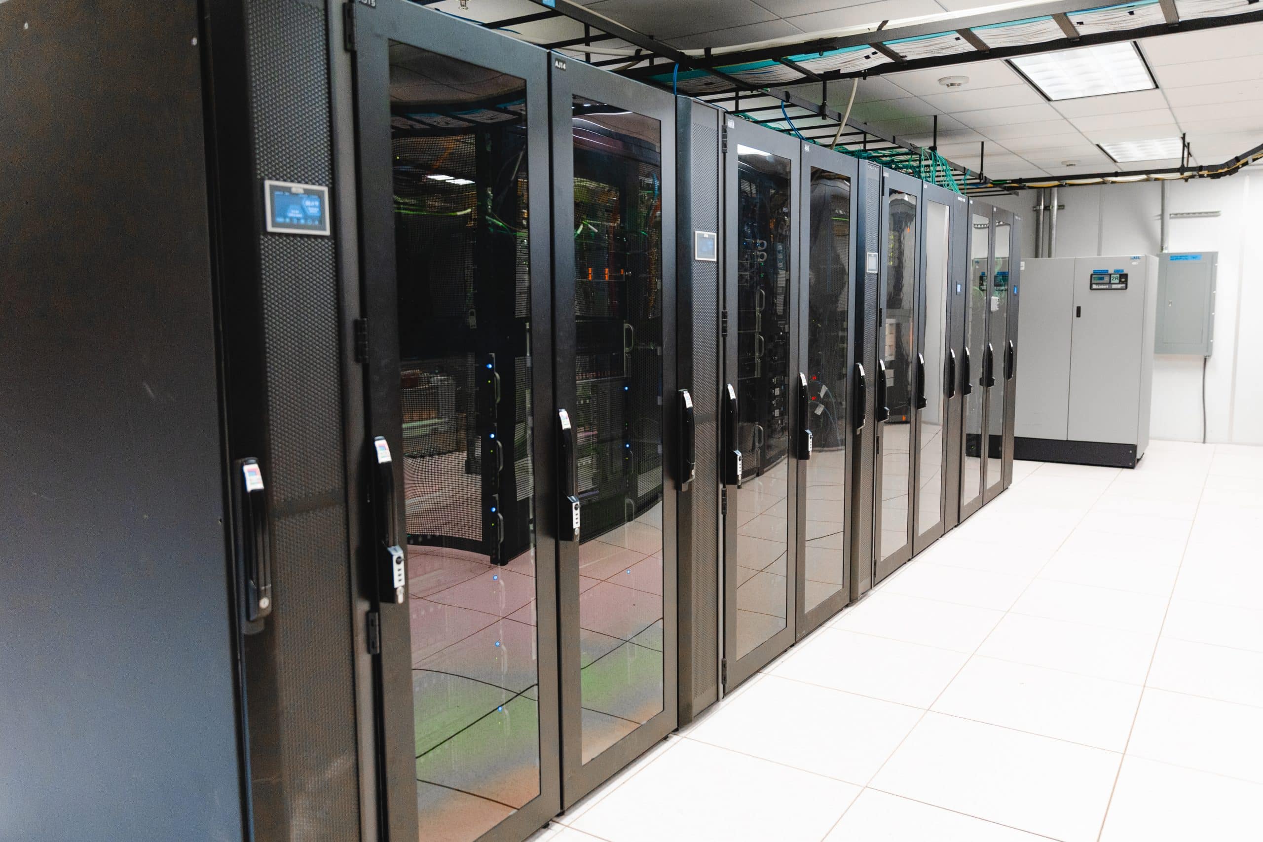 Server racks in a data center
